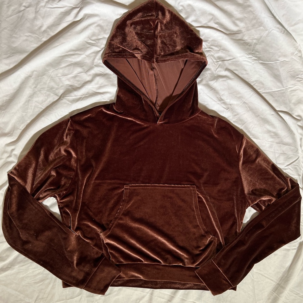 Nasty Gal valor/velvet cropped hoodie